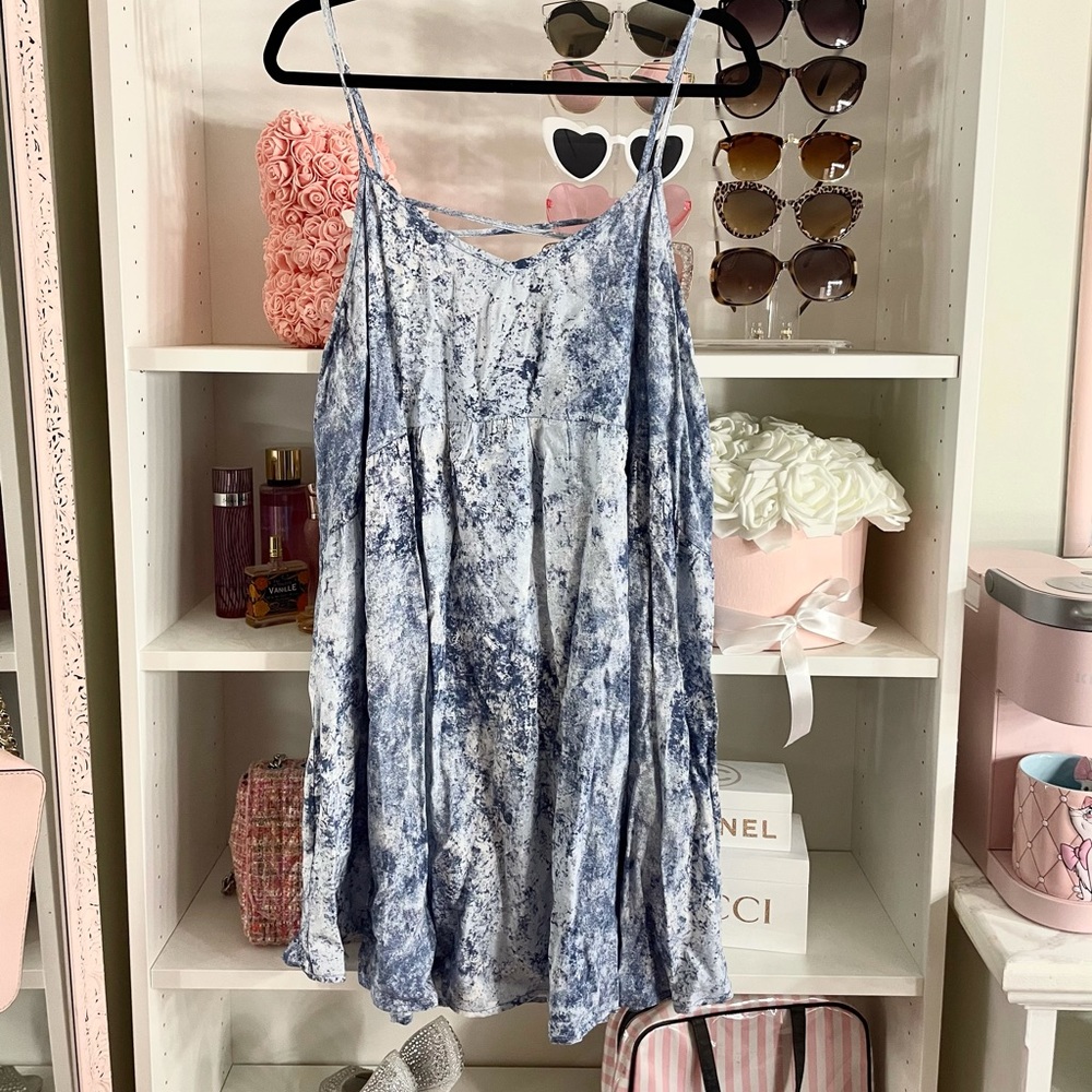 Women’s Plus Size 1x Blue Summer Dress